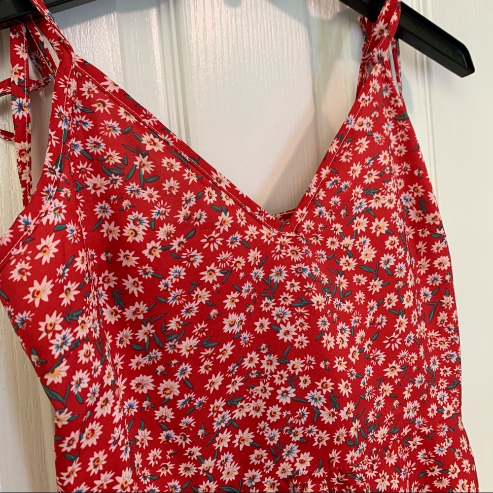 Red Floral Romper - Picture 2 of 6